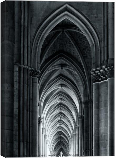 Picturesque of Arches in Notre Dame Cathedral in P Canvas Print by Maggie Bajada