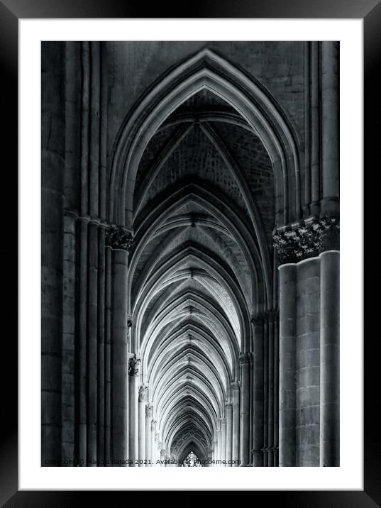Picturesque of Arches in Notre Dame Cathedral in P Framed Mounted Print by Maggie Bajada