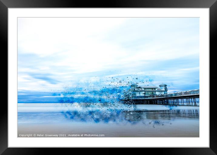Weston-super-Mare Pier Exploded Framed Mounted Print by Peter Greenway