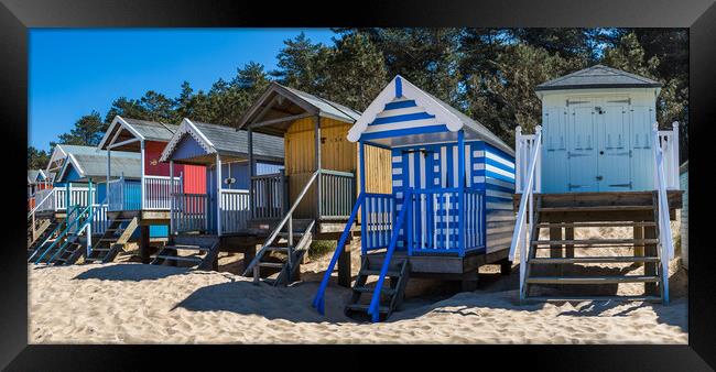 Colourful beach huts at Wells next the Sea Framed Print by Jason Wells