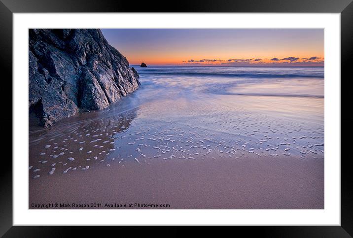 Barafundle Framed Mounted Print by Mark Robson