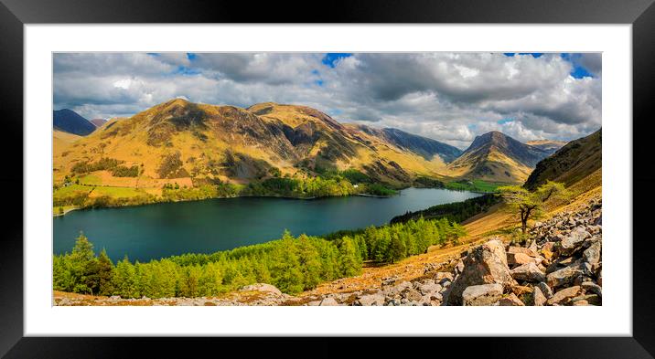 Buttermere Lake from Old Burtness Framed Mounted Print by Maggie McCall
