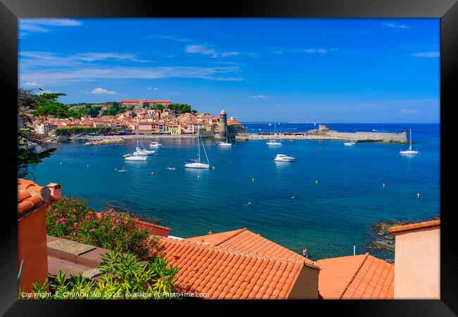 The old town of Collioure, a seaside resort in Southern France Framed Print by Chun Ju Wu