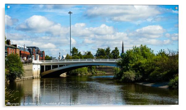Bridge over the Mersey Acrylic by Ian Miller