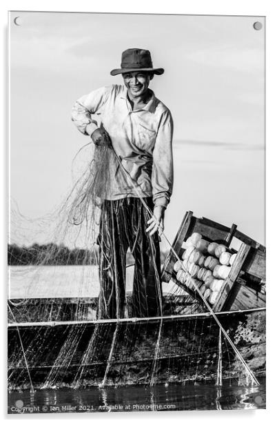 Fisherman Acrylic by Ian Miller