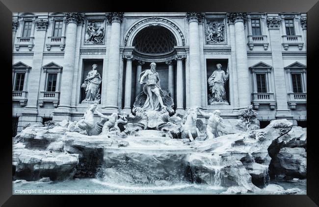 The Trevi Fountain, Rome, Italy Framed Print by Peter Greenway