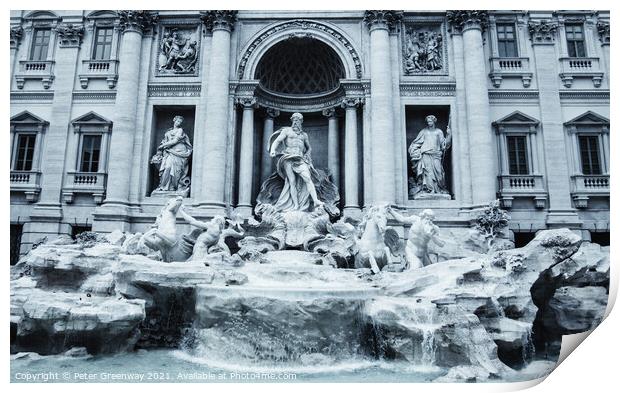 The Trevi Fountain, Rome, Italy Print by Peter Greenway