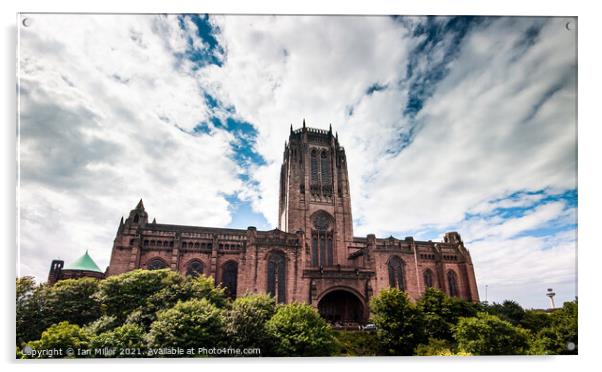 Liverpool Cathedral Acrylic by Ian Miller