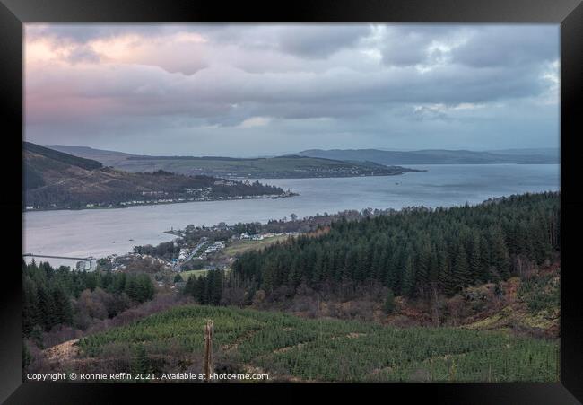 Above Sandbank At Sunset Framed Print by Ronnie Reffin