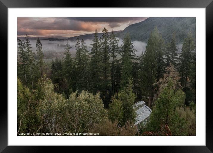 Benmore In The Mist Framed Mounted Print by Ronnie Reffin