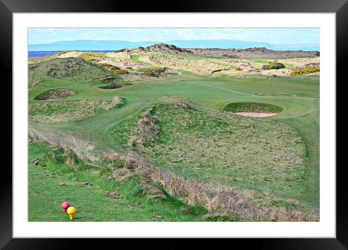 123yard Postage Stamp at Troon Framed Mounted Print by Allan Durward Photography