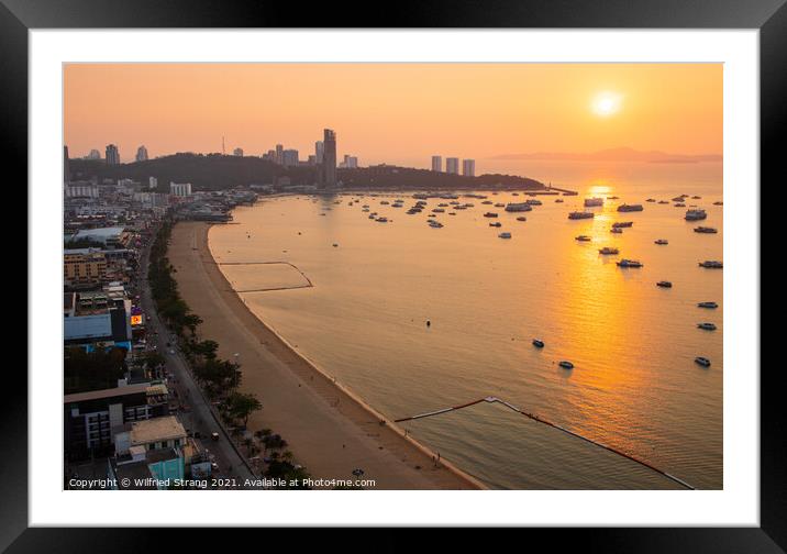 the cityscape of Pattaya  District Chonburi Thailand Framed Mounted Print by Wilfried Strang