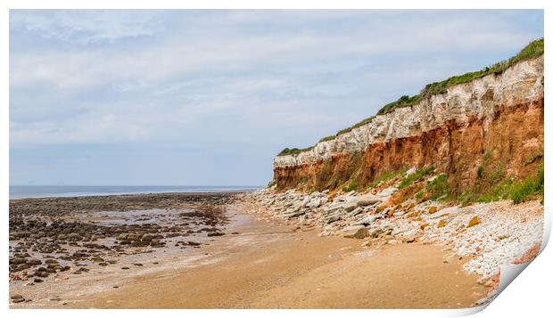 Distinctive striped cliffs at Old Hunstanton Print by Jason Wells