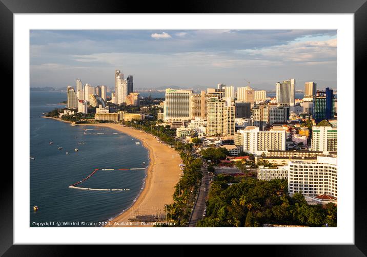 the cityscape of Pattaya  District Chonburi Thailand Framed Mounted Print by Wilfried Strang