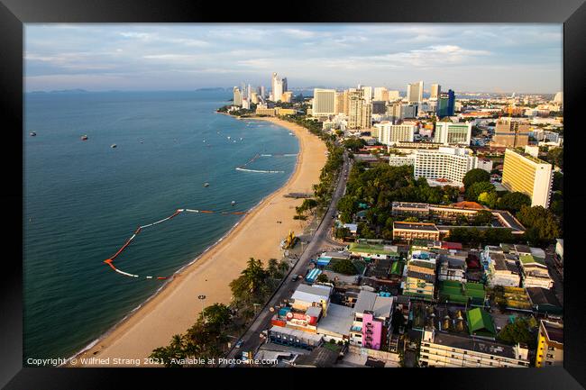 the cityscape of Pattaya  District Chonburi Thailand Framed Print by Wilfried Strang