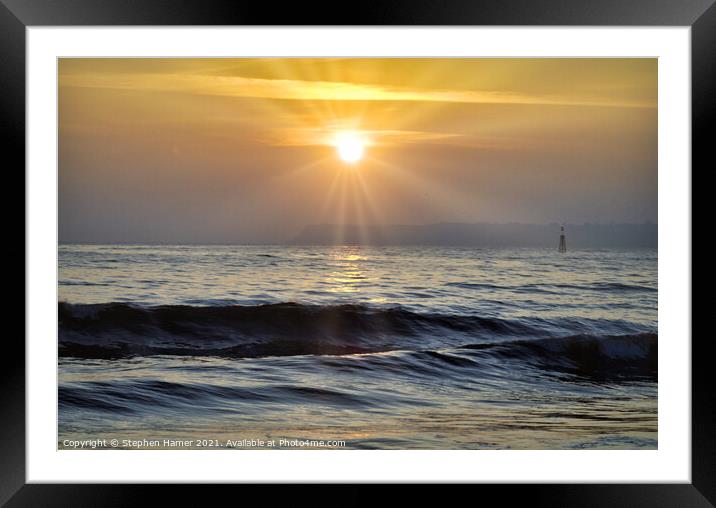 Tor Bay Sunrise Framed Mounted Print by Stephen Hamer