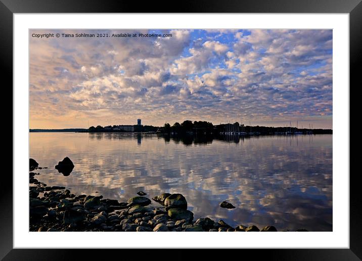 Calm Morning by the Sea  Framed Mounted Print by Taina Sohlman
