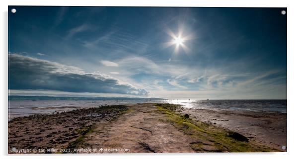 Sky Beach and Sun Acrylic by Ian Miller