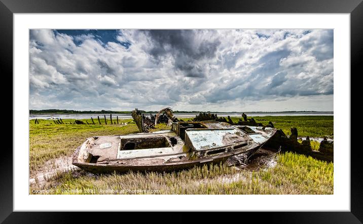The Wreck Framed Mounted Print by Ian Miller