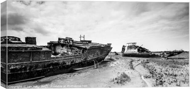Abandoned Fleet. River Wyre Canvas Print by Ian Miller