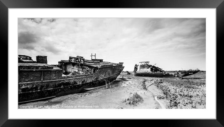 Abandoned Fleet. River Wyre Framed Mounted Print by Ian Miller