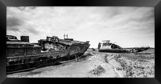 Abandoned Fleet. River Wyre Framed Print by Ian Miller