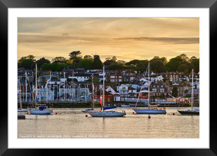 Cowes Waterfront Framed Mounted Print by Wight Landscapes