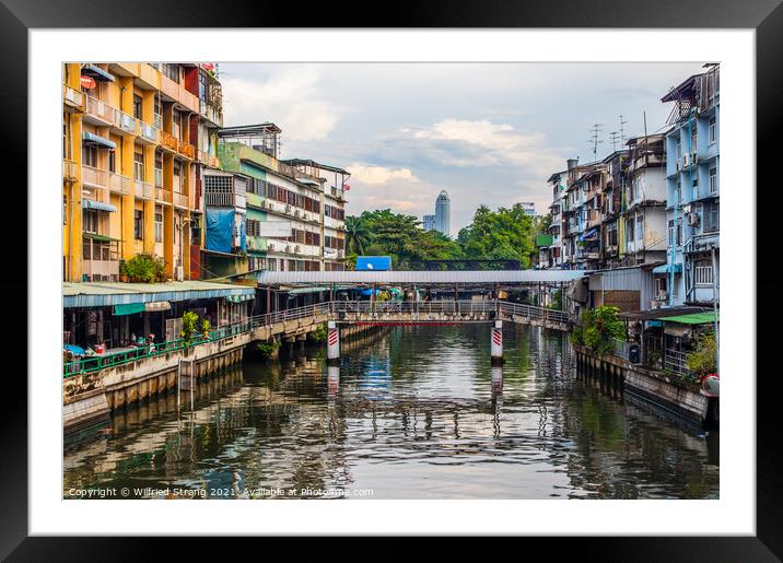 through the canal or klong of Bangkok Thailand Southeast Asia Framed Mounted Print by Wilfried Strang