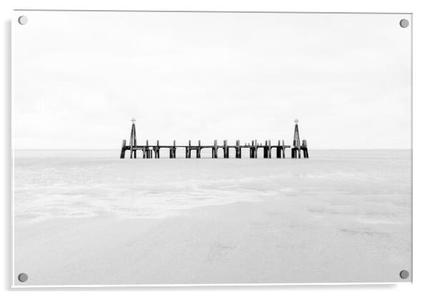 Remnants of St Annes Pier Acrylic by Roger Green