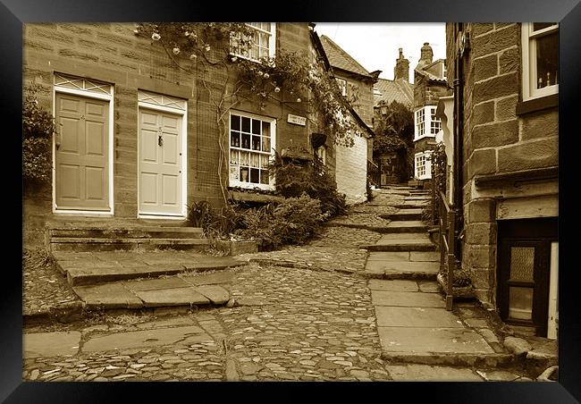 A Little Street in Robin Hoods Bay Framed Print by graham young