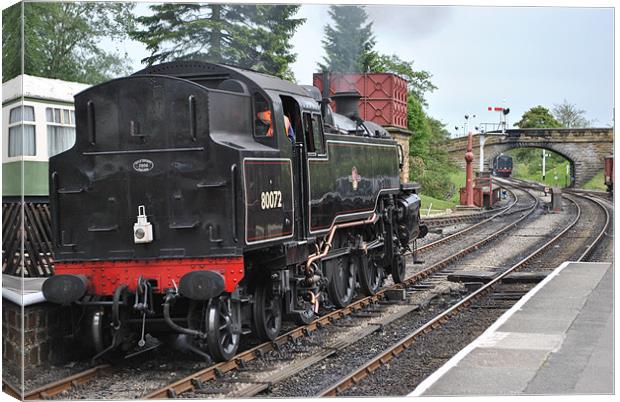 Steam Train at Goathland Canvas Print by graham young