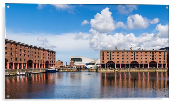 Albert Dock panorama Acrylic by Jason Wells