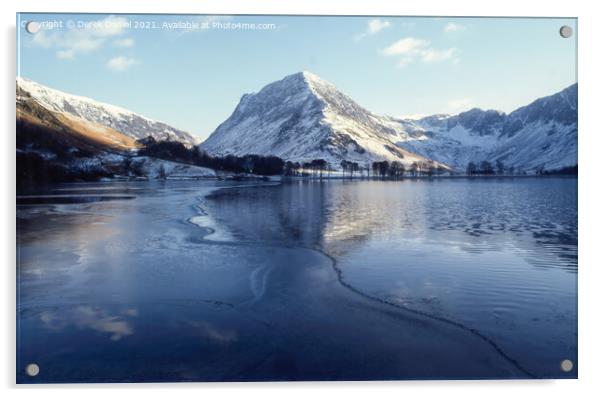 Winter Wonderland at Buttermere Acrylic by Derek Daniel