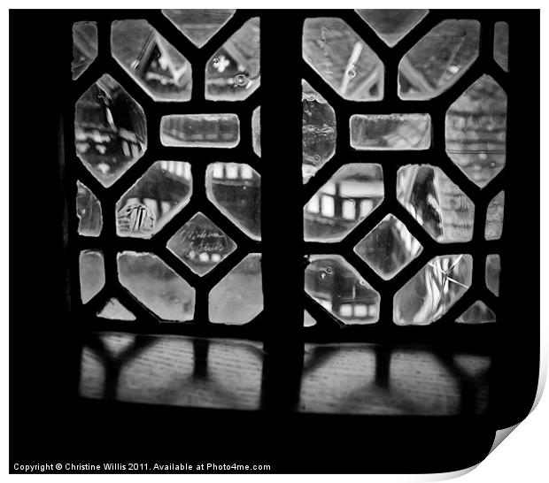 Timber Framed in Black and White Print by Christine Johnson