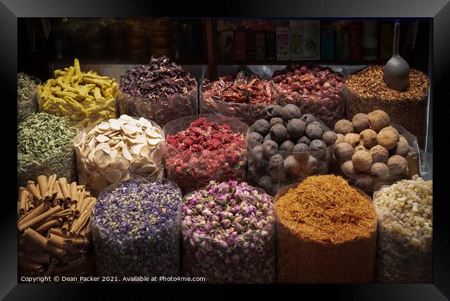Spices from the famous Dubai Spice Souk Framed Print by Dean Packer