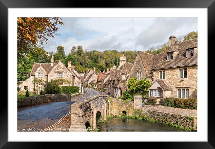 Castle Combe - A Picturesque Cotswolds Village Framed Mounted Print by Dean Packer