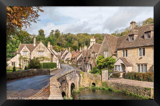 Castle Combe - A Picturesque Cotswolds Village Framed Print by Dean Packer