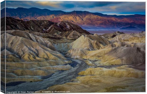 Majestic Sunrise Over Death Valley Canvas Print by Dean Packer