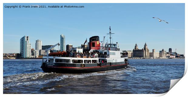 Royal Daffodil motoring down the River Mersey Print by Frank Irwin