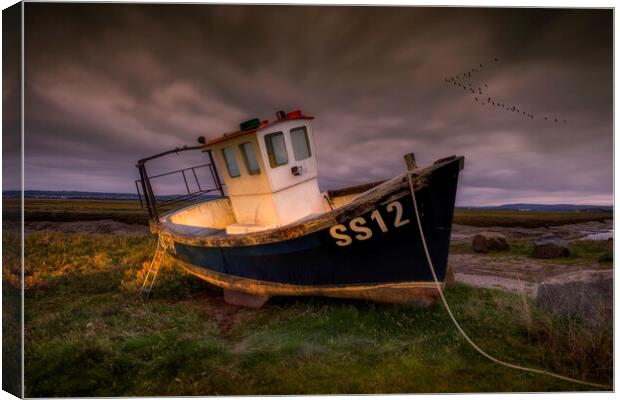Penclawdd fishing boat Canvas Print by Leighton Collins