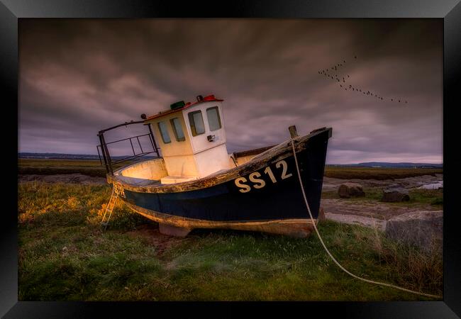 Penclawdd fishing boat Framed Print by Leighton Collins
