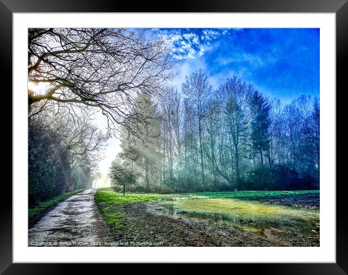 Lighting the way in Staverton Framed Mounted Print by Helkoryo Photography