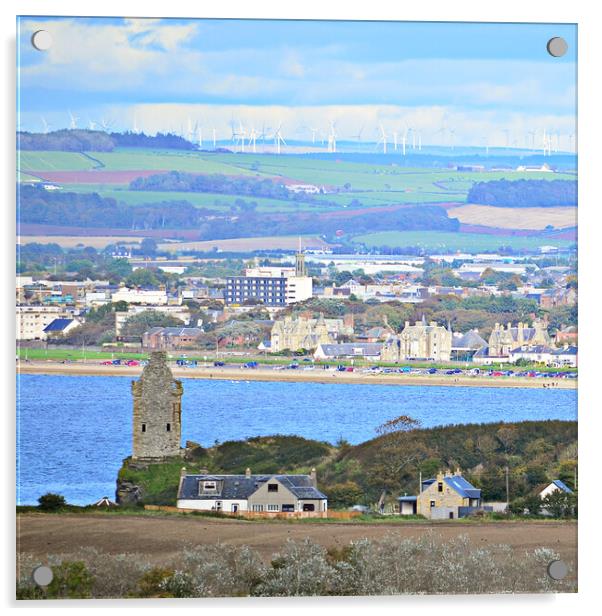 Greenan Castle and Ayr Acrylic by Allan Durward Photography