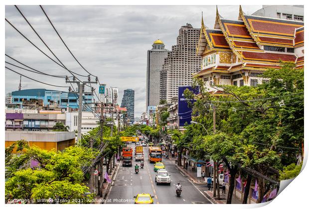 the cityscape of Bangkok Thailand Asia Print by Wilfried Strang