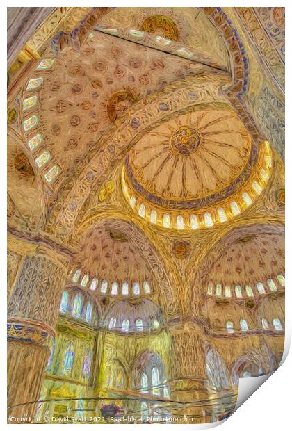 Blue Mosque Art Print by David Pyatt