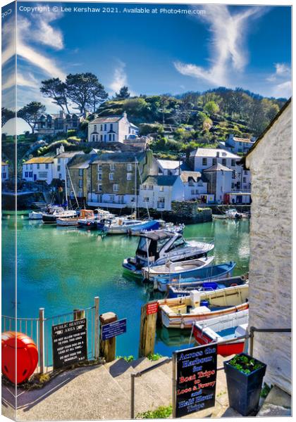 "Enchanting Polperro: A Captivating Maritime Haven Canvas Print by Lee Kershaw