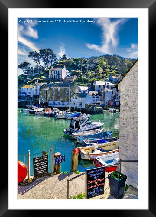 "Enchanting Polperro: A Captivating Maritime Haven Framed Mounted Print by Lee Kershaw