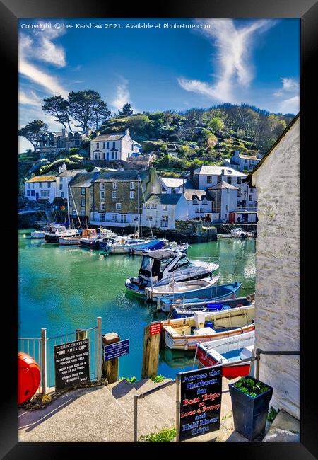 "Enchanting Polperro: A Captivating Maritime Haven Framed Print by Lee Kershaw