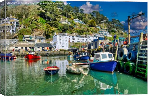 Enchanting Polperro Harbour: A Serene Haven Canvas Print by Lee Kershaw