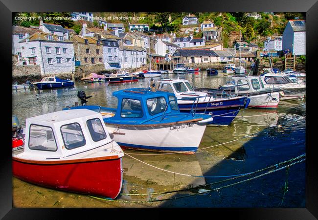 Serenity Captured in Polperro's Harbour Framed Print by Lee Kershaw